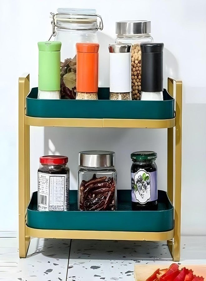 Kitwe Double Layer Coffee Mug Holder for Countertop Large Capacity Tea Cup Storage Rack, Coffee Mug Storage Organizer Shelf, Coffee Mug Stand Rack with Drain Tray for Home Kitchen - Image 3